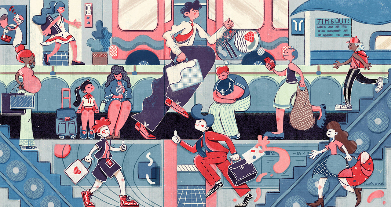 上下班的日常（图ZMjM4OTY4ODM2） - 创作习作 - 站酷设计师李敏敏仪原创素材 - 站酷ZCOOL