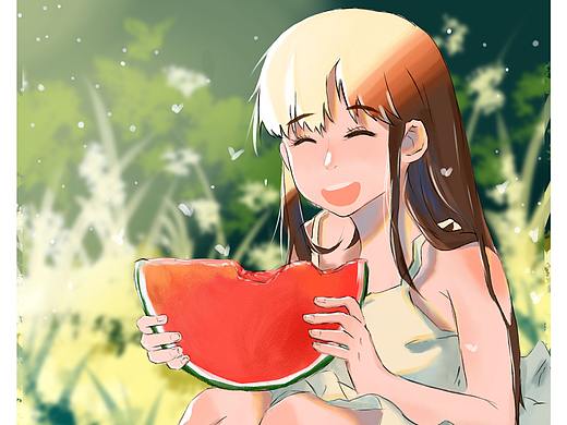 西瓜少女临摹