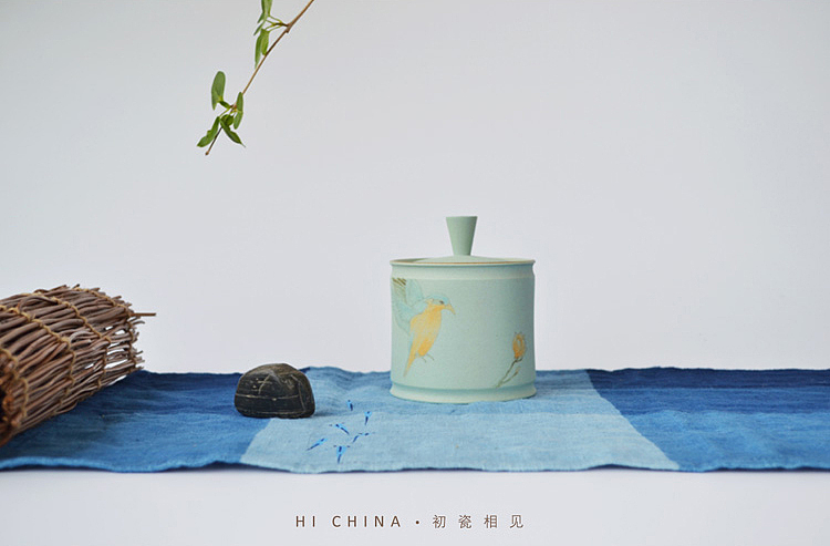 初瓷原创 景德镇手工陶瓷瓶 工笔手绘花鸟鱼