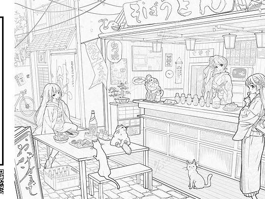 祭典街边的小酒馆