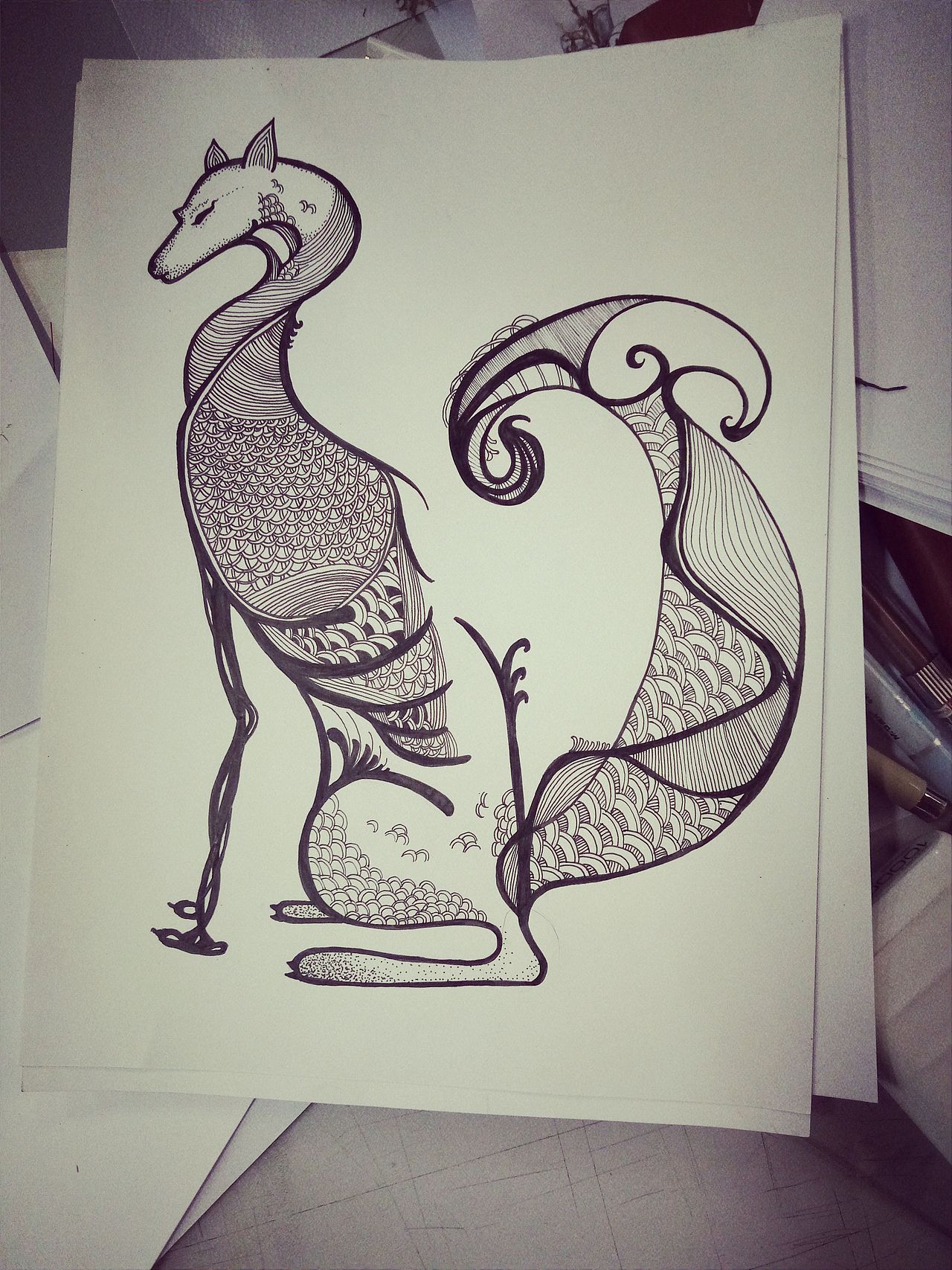 黑白装饰画|平面|图案|拖先森_原创作品-站酷zcool