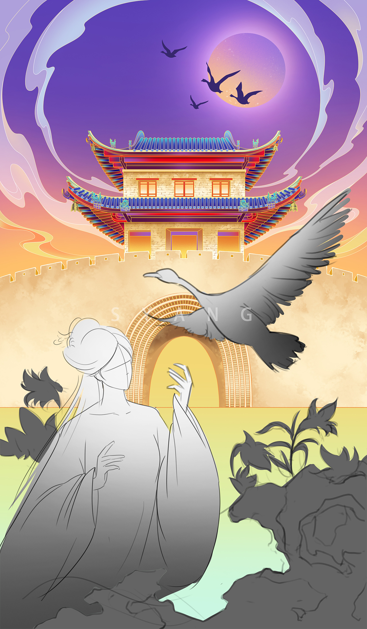 山西雁门关|插画|商业插画|画画的羔羊 - 原创作品 - 站酷 (zcool)