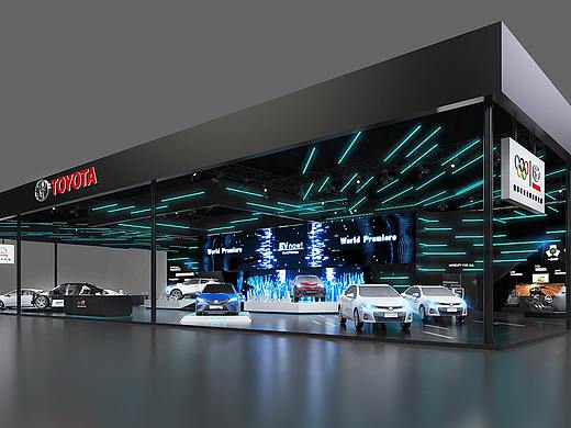 科技风车展展位展台展点3d效果图设计制作