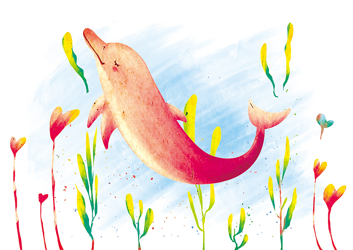 当然海豚妈妈也来了（图ZNTAyNzcxMzI=） - 商业插画 - 站酷设计师仨俩一原创素材 - 站酷ZCOOL