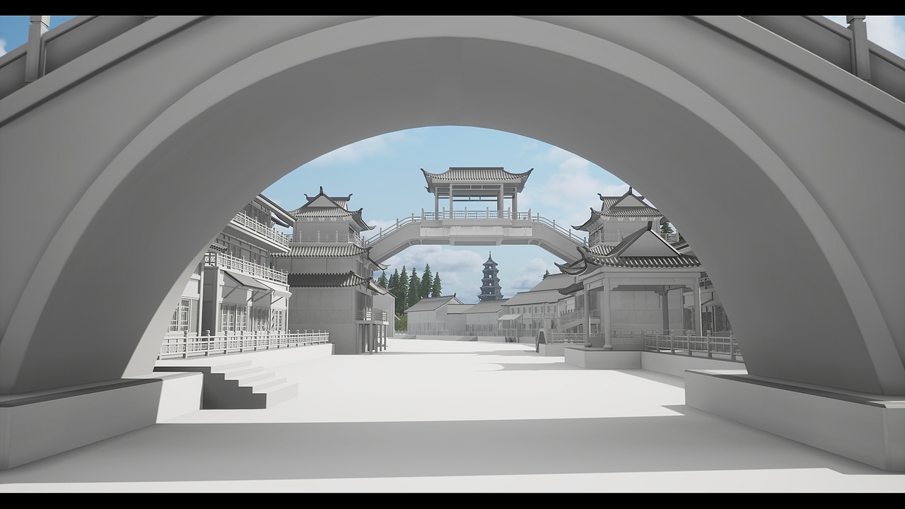 江南水乡（古风）ue4-maya（图ZMjc1NDY4MTky） - 场景 - 站酷设计师Z66057473原创素材 - 站酷ZCOOL