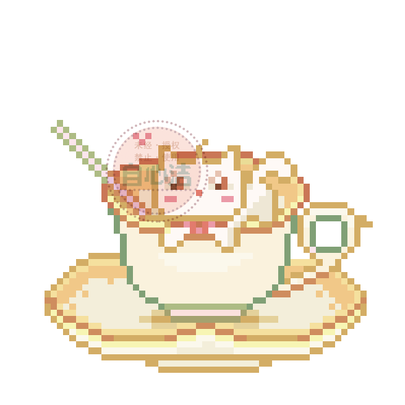 像素画场景 像素小杯子