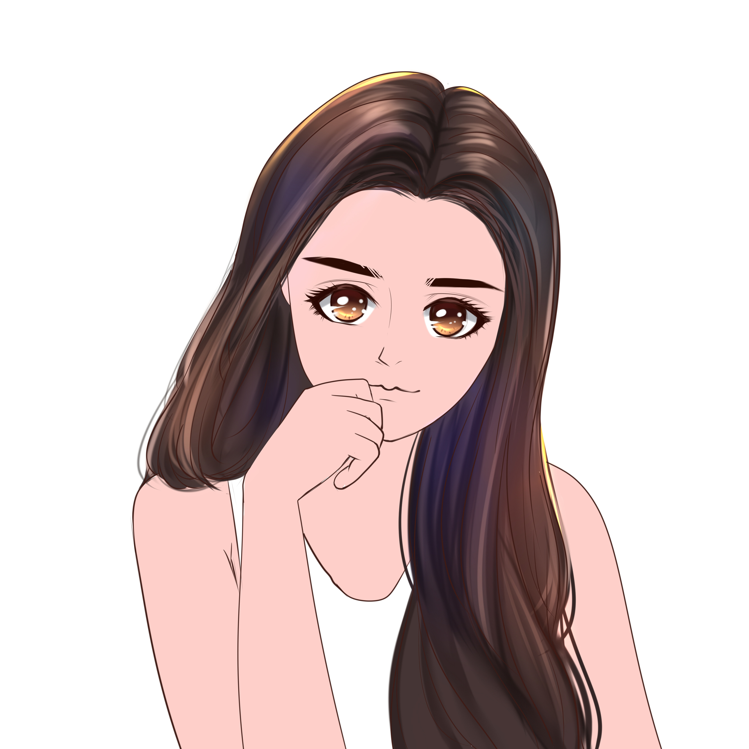 漫画风格女生|动漫|单幅漫画|ava梓钦 - 原创作品 - 站酷 (zcool)