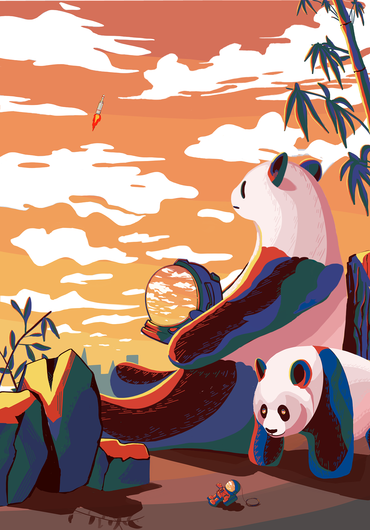 动漫可爱的熊猫壁纸 - Sarita Wallpapers