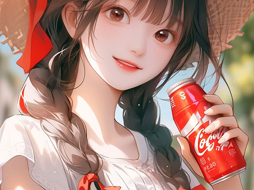AI 绘画🎨｜夏日可乐女孩