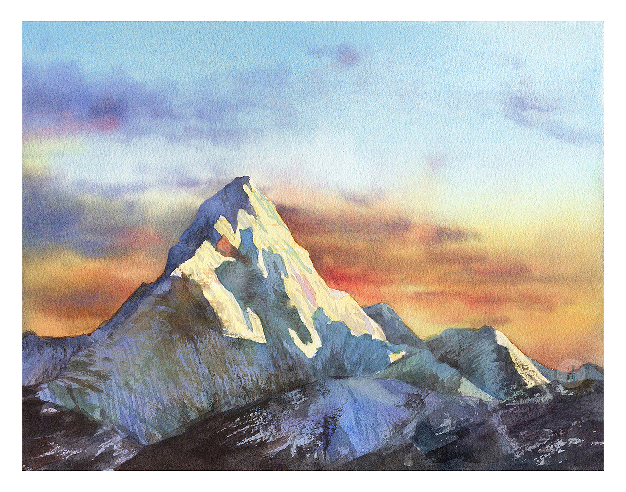 水彩风景——雪山（图ZMjMwODc2ODI4） - 绘画 - 站酷设计师又画原创素材 - 站酷ZCOOL