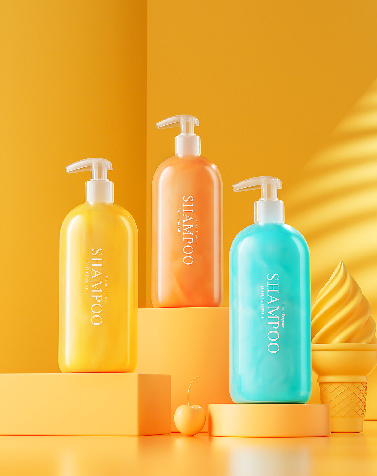 护肤品C4D建模渲染1