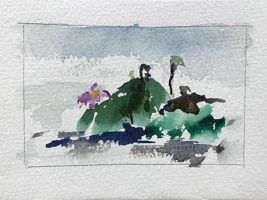 闲数秋荷几朵花~