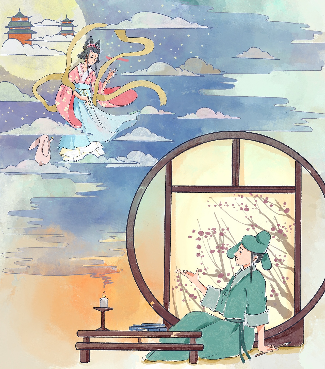 儿童古诗词插画