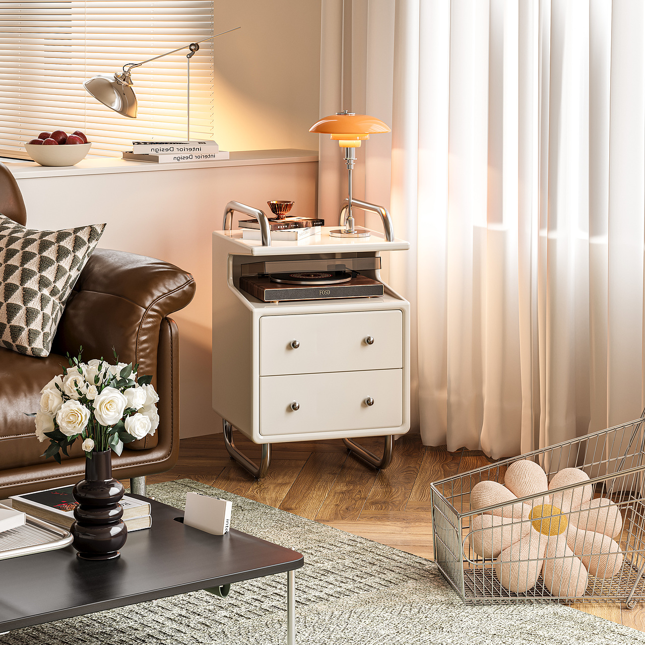 奶油床头柜（图ZMzU4NzExMTMy） - 生活用品 - 站酷设计师川田野产品新闻发原创素材 - 站酷ZCOOL