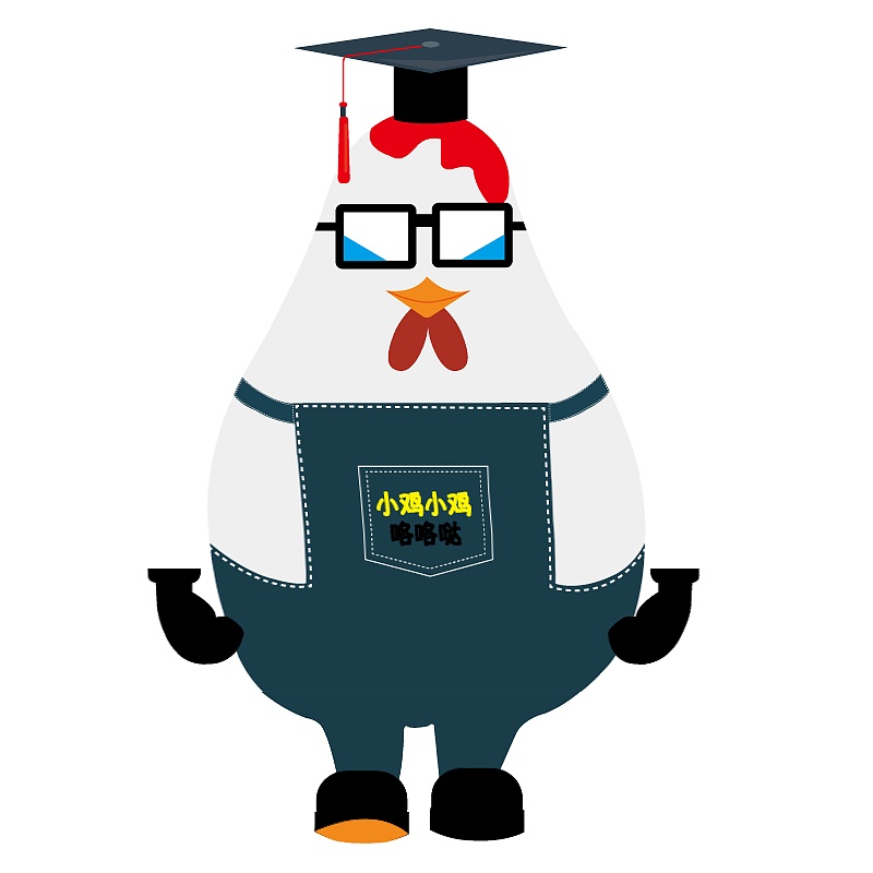 走在路上的博士鸡