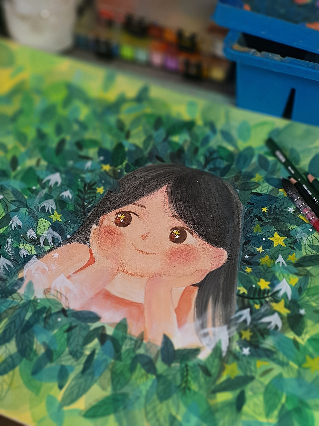 原创插画静待花开（图ZMzA2NTkzMzI4） - 创作习作 - 站酷设计师张天奇原创素材 - 站酷ZCOOL