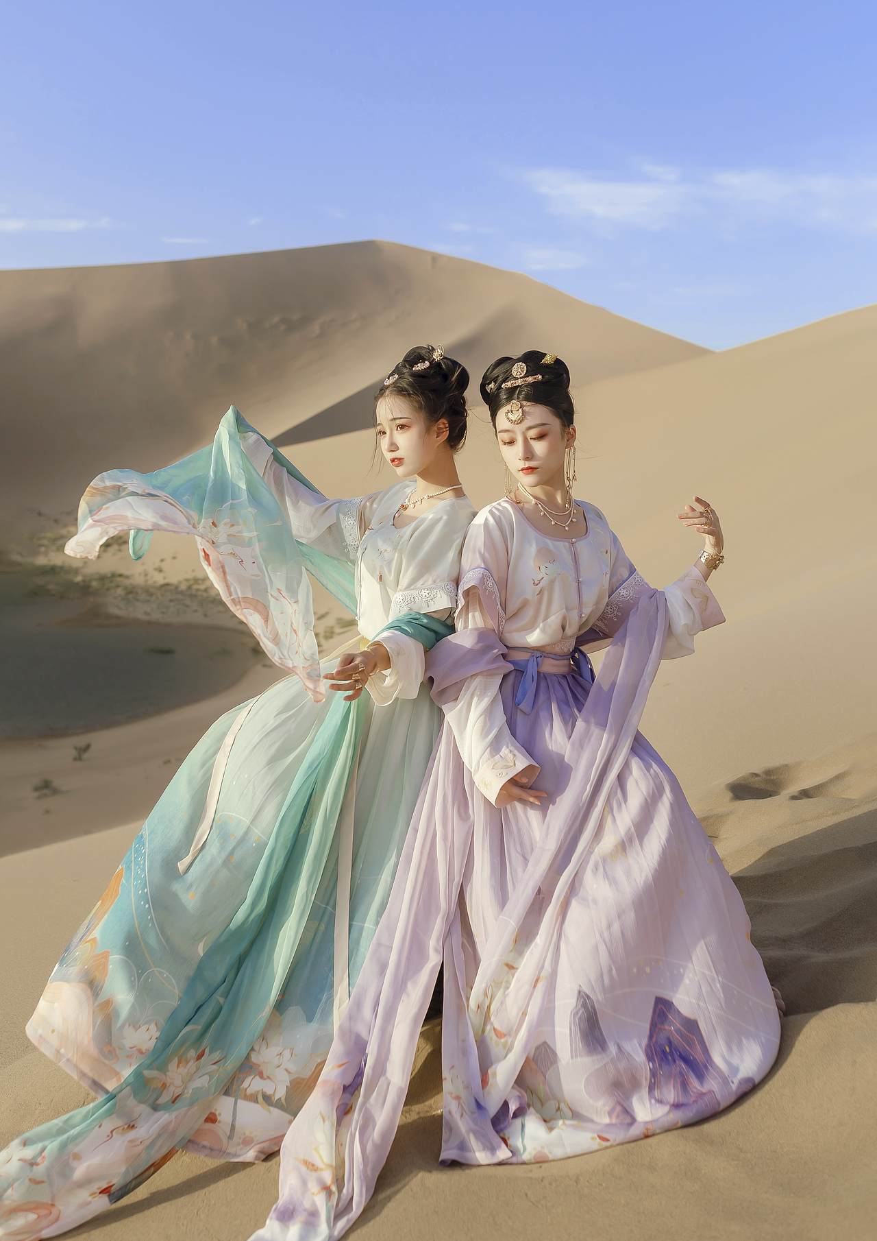 汉服设计-【鹿饮溪】（图ZMjI0ODI3NDA4） - 传统/民族服饰 - 站酷设计师唐梨原创素材 - 站酷ZCOOL