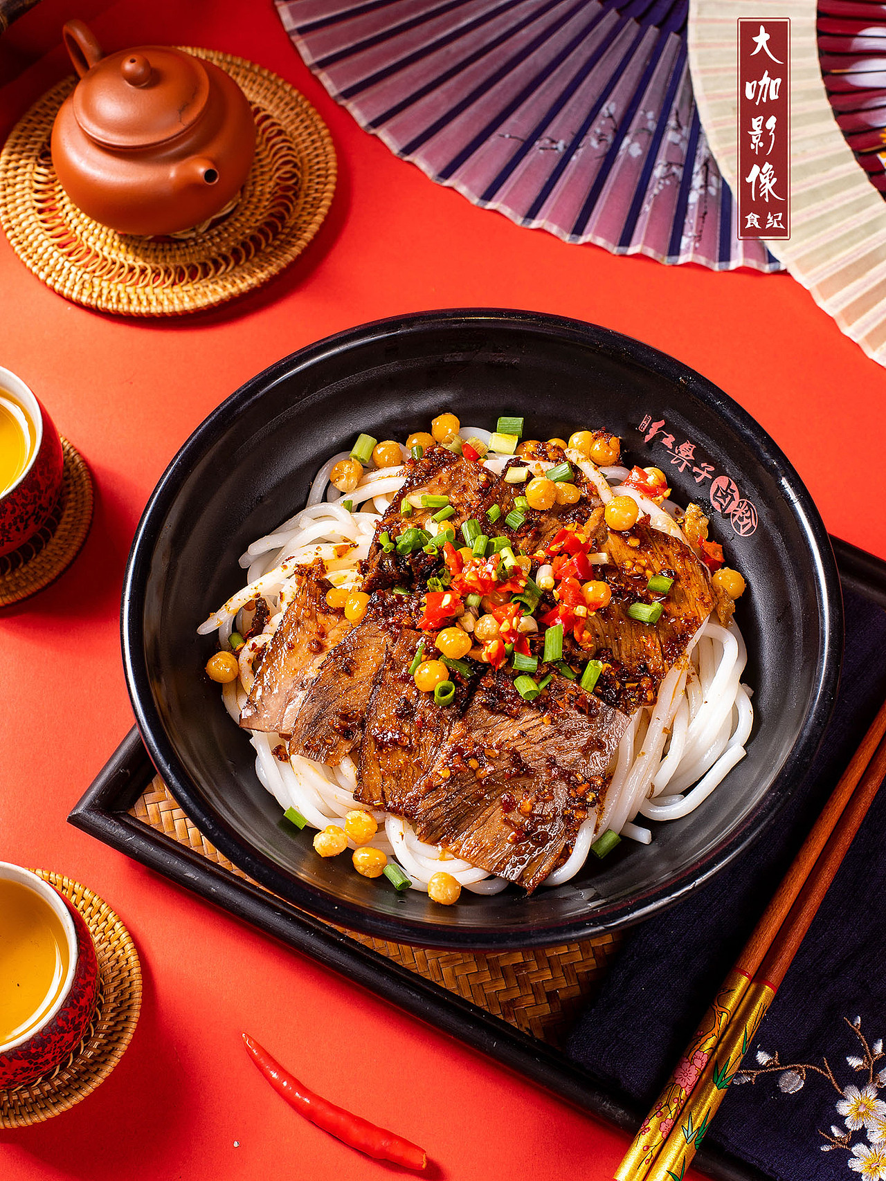 国潮新中式古典古风 米粉 衡阳卤粉红鼻子米线衡阳美食（图ZMTg5MjI5NDgw） - 产品摄影 - 站酷设计师大咖影像原创素材 - 站酷ZCOOL