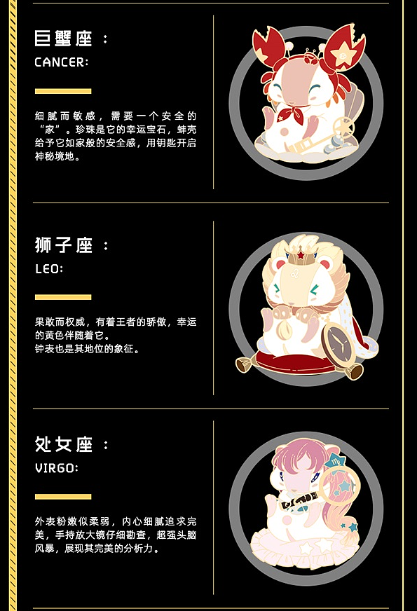 潮玩新品 | 幻栗鼠BOBBY十二星座徽章 可爱的小仓鼠