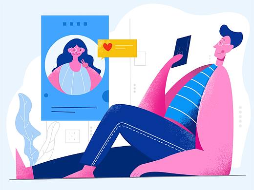 商业插画-互联网