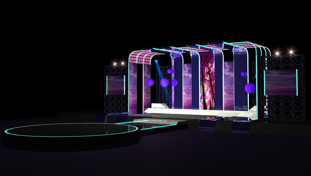 小型演唱会舞台效果图