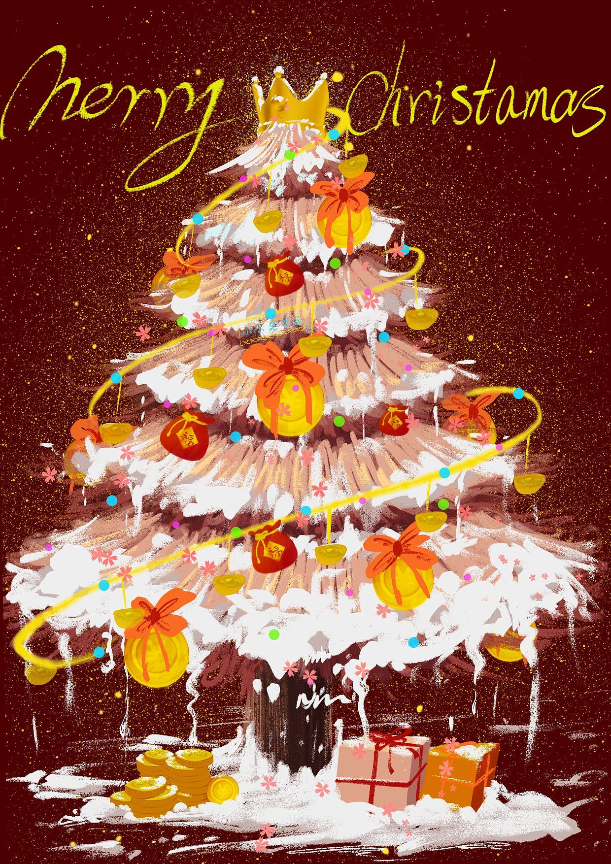 圣诞树🎄绘画过程