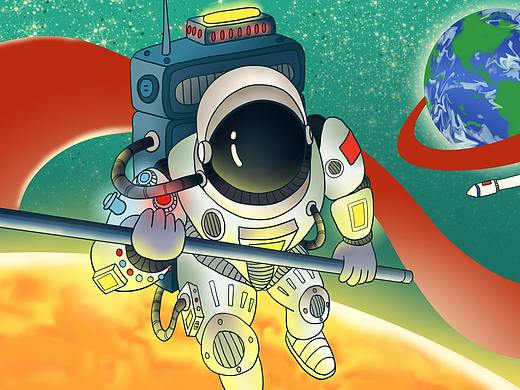 宇航员探索宇宙