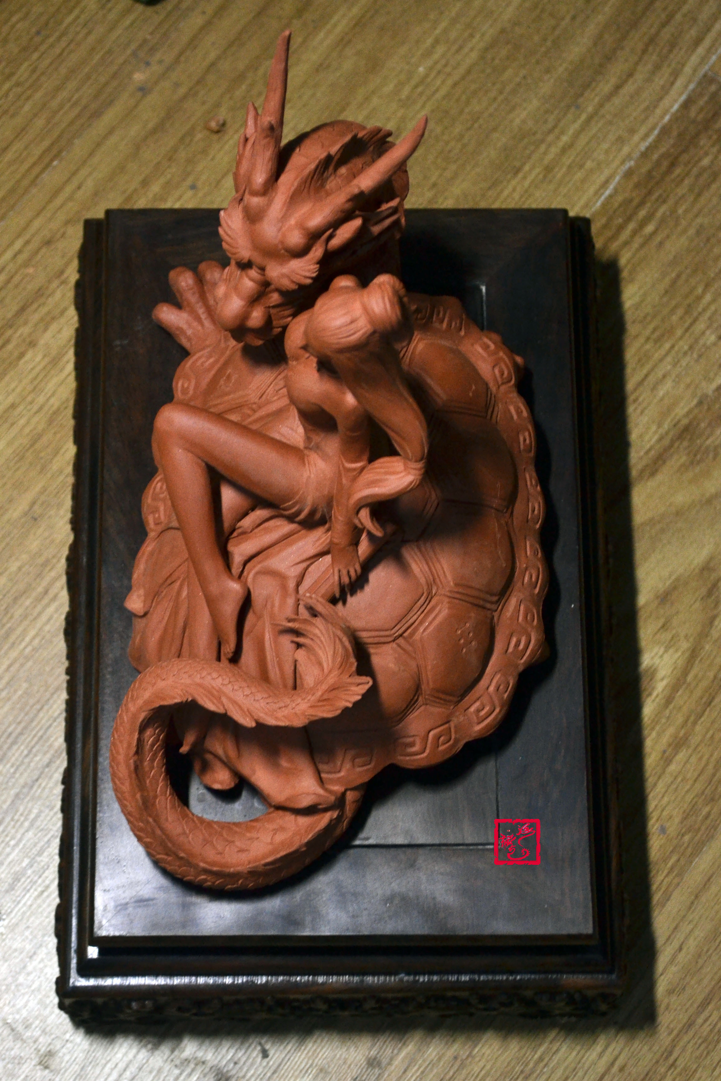 海龙原创紫砂泥塑《洛神》定制作品