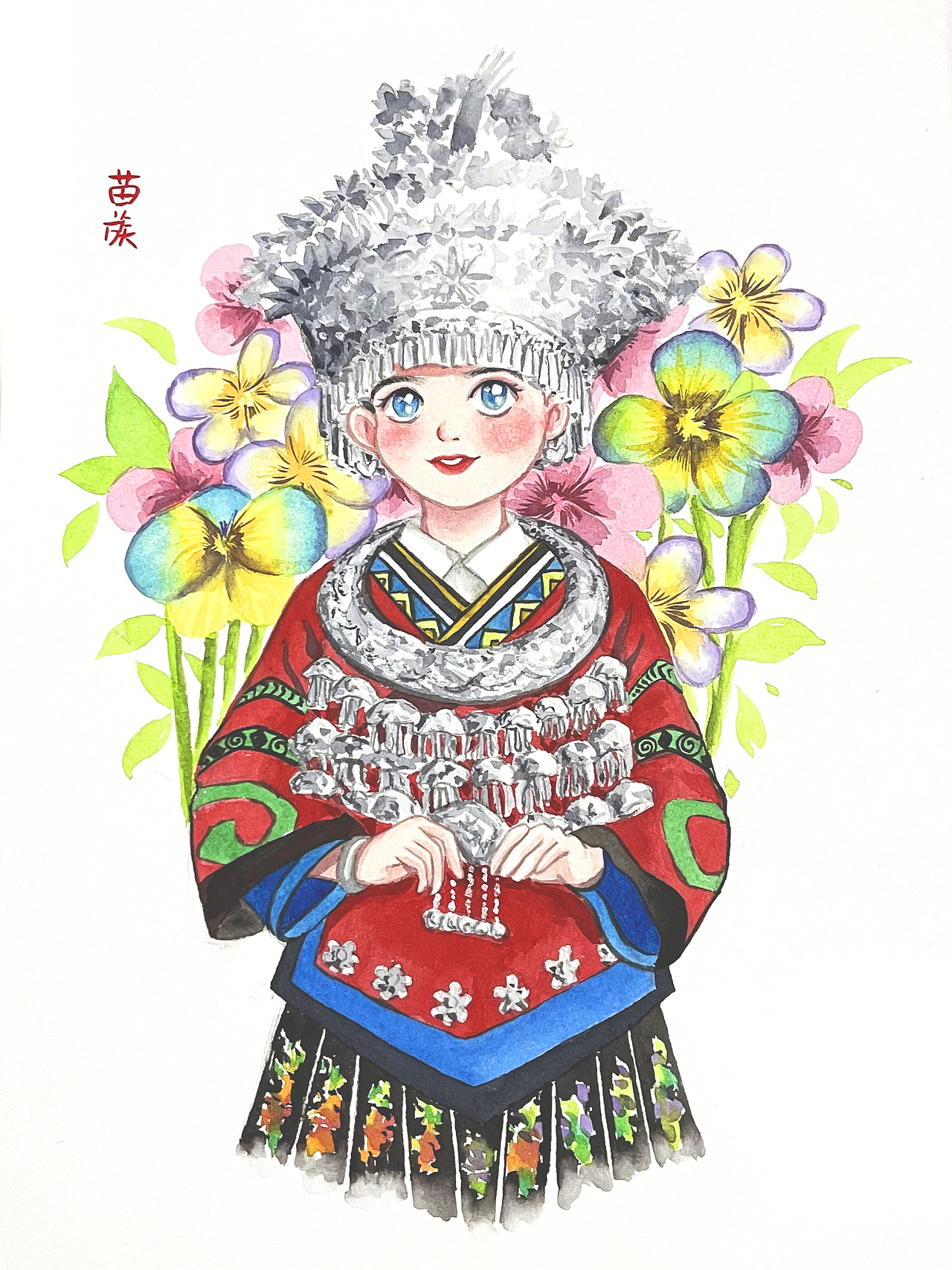 中国少数民族插画