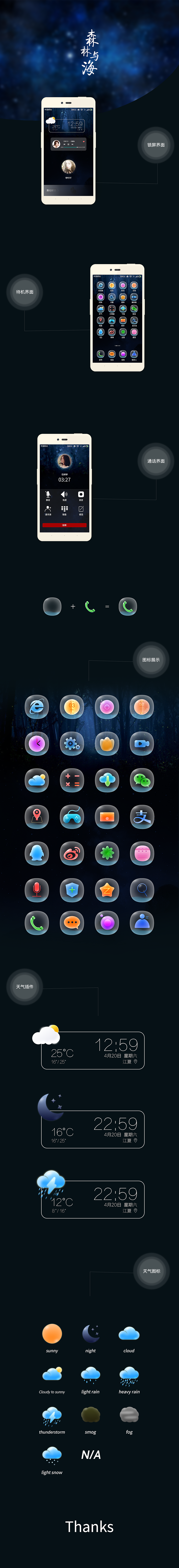 森林与海 主题图标（图ZNjg1OTgxMzY=） - APP界面 - 站酷设计师微微微风吖原创素材 - 站酷ZCOOL