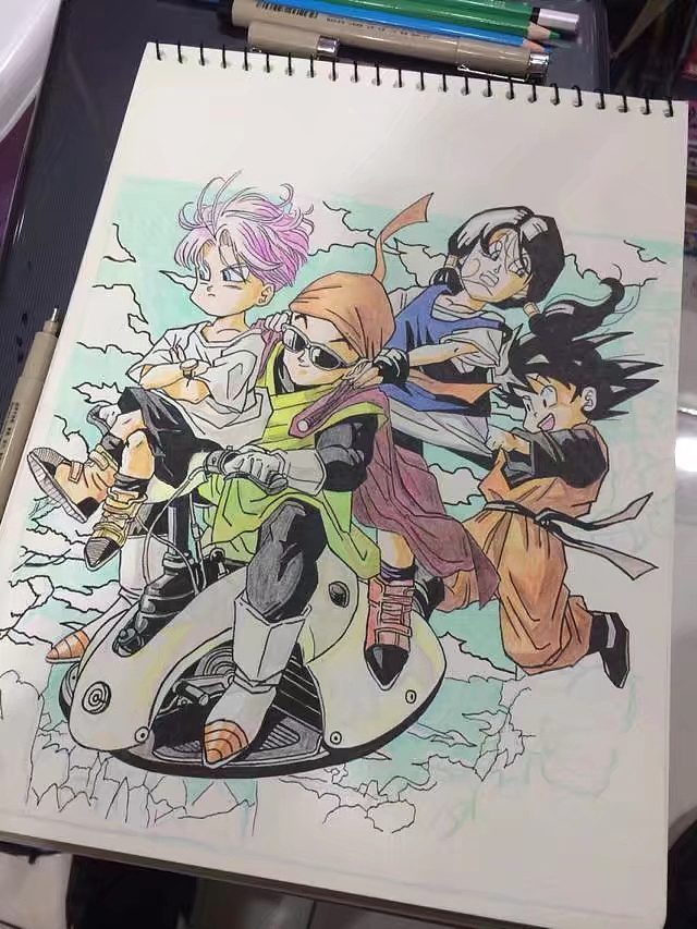 临摹鸟山明【七龙珠】封面插画|动漫|其他动漫|小柯手绘工作室_原创