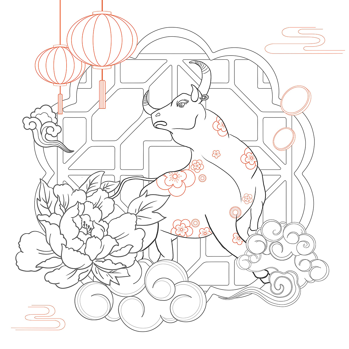 牛年（图ZMjQxNTIyMjcy） - 创作习作 - 站酷设计师时榴原创素材 - 站酷ZCOOL