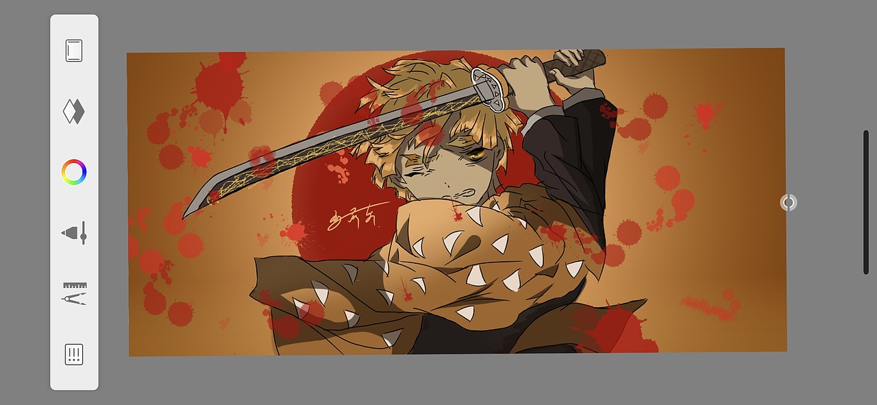 鬼灭之刃 手机画作（图ZMjY1NDk4ODI4） - 创作习作 - 站酷设计师月亮上面有个你原创素材 - 站酷ZCOOL