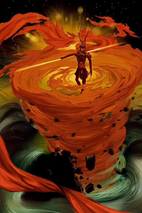 大圣归来|插画|创作习作|幂渺邈_原创作品-站酷zcool