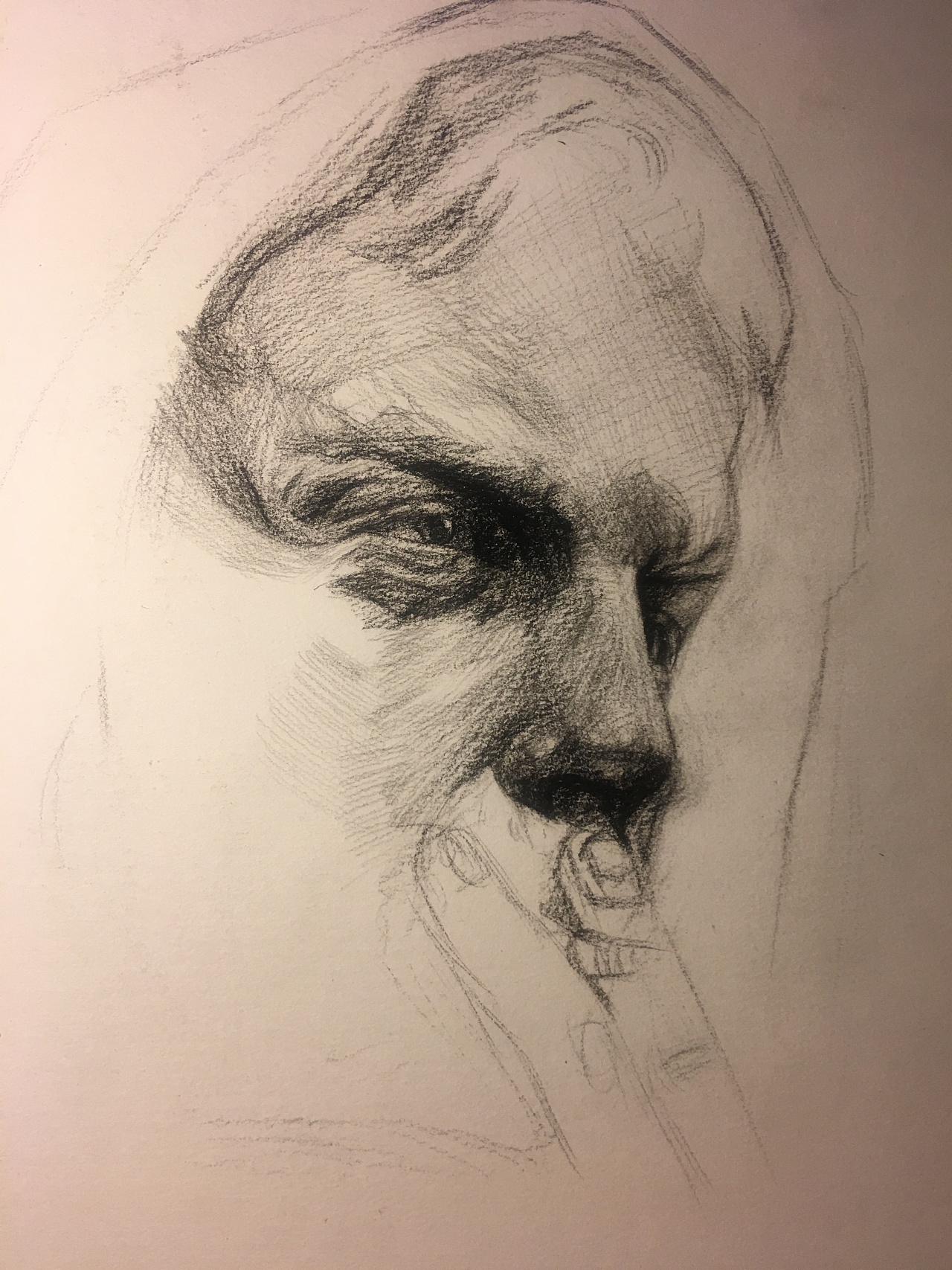 素描-男人|纯艺术|绘画|悟空ada - 临摹作品 - 站酷 (zcool)