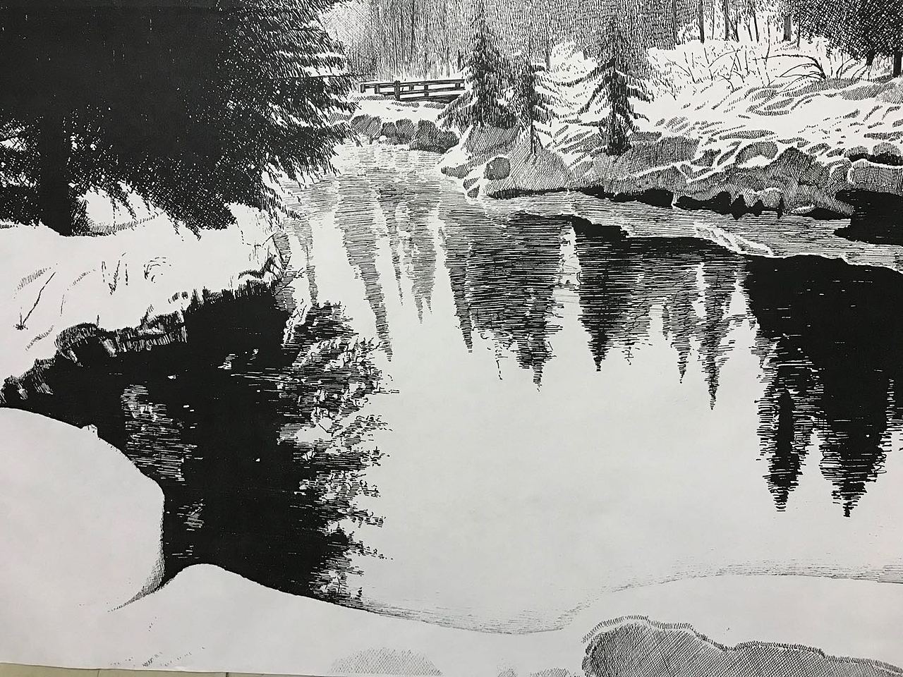 钢笔画作品欣赏