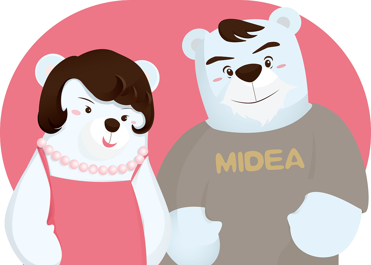 Midea Family 熊小美一家Q版形象设计 —— 欢乐熊仔|平面|吉祥物|肥猫王子 - 原创作品 - 站酷 (ZCOOL)