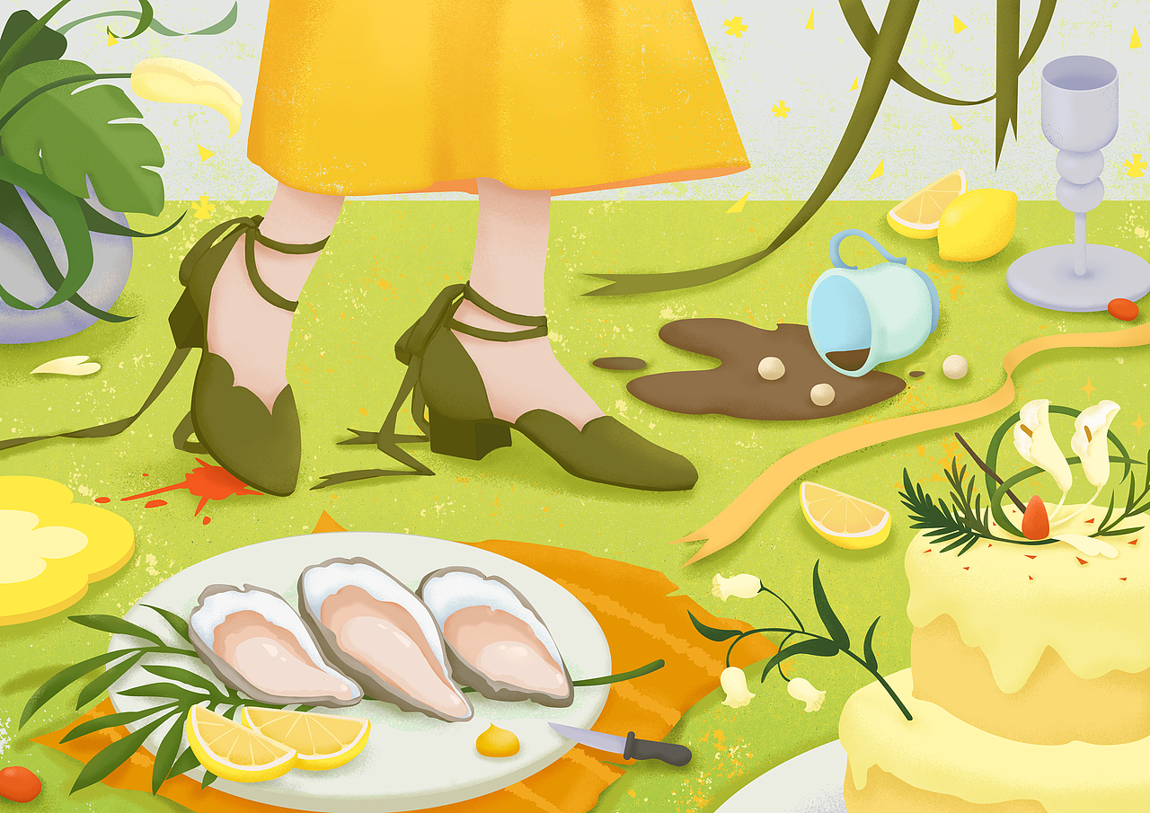 长桌（图ZMjc1MTE4MzUy） - 艺术插画 - 站酷设计师CHENFN原创素材 - 站酷ZCOOL