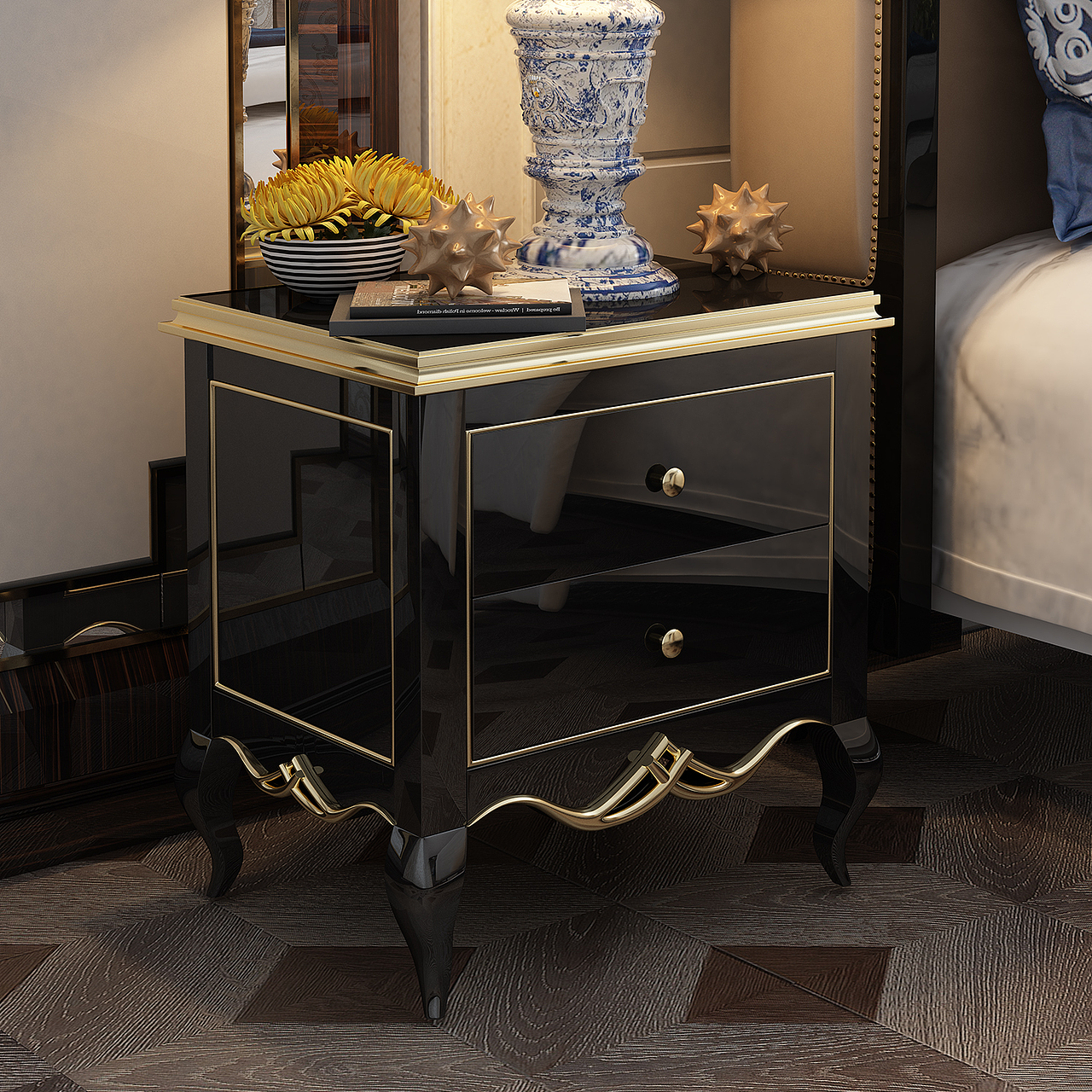 主卧轻奢作品（图ZMTM0Nzk4OTM2） - 建筑/空间 - 站酷设计师七夜灬原创素材 - 站酷ZCOOL