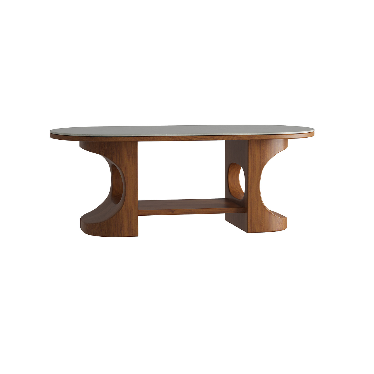 斜坡实木腿茶几