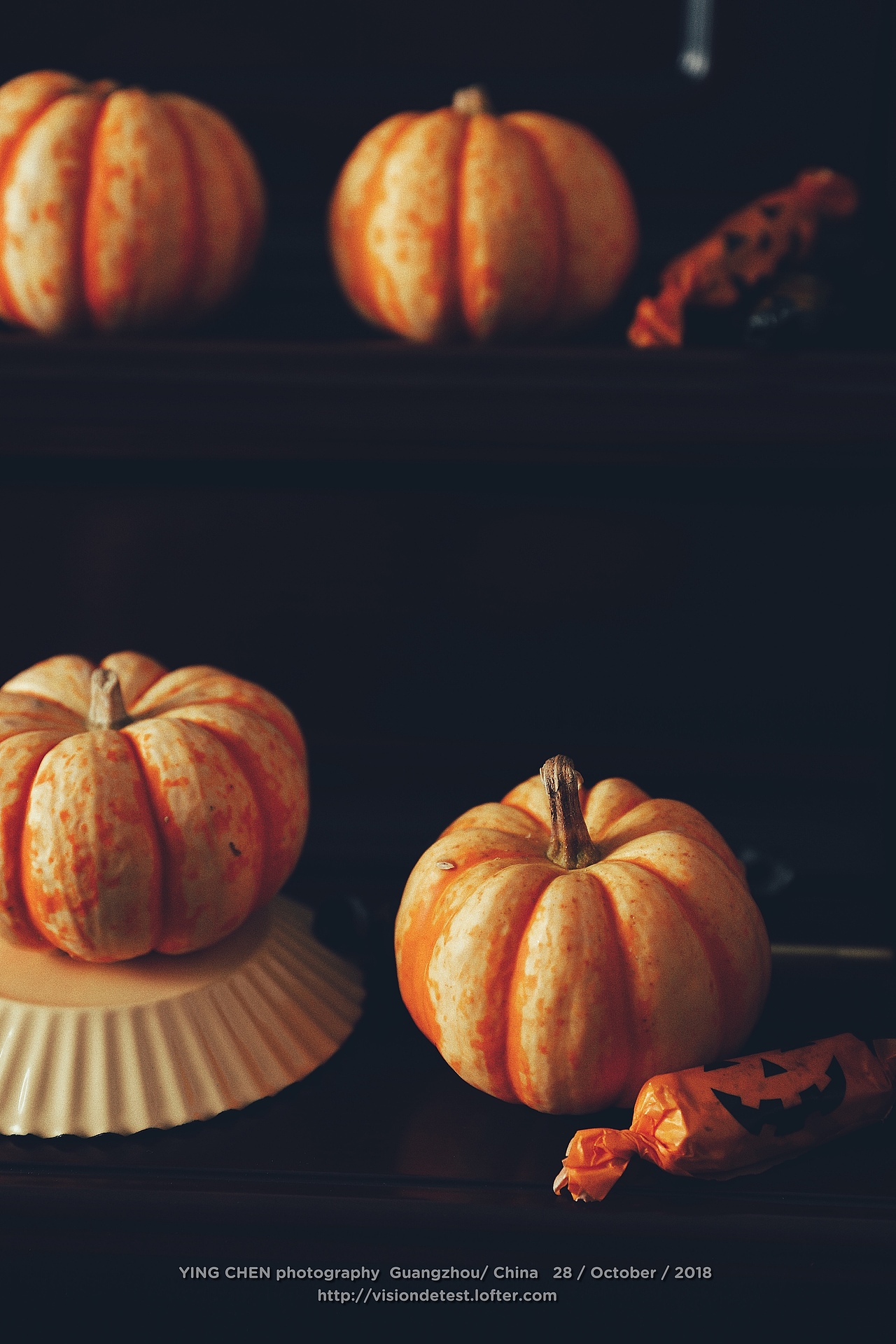 美食摄影;南瓜;气氛;糖果