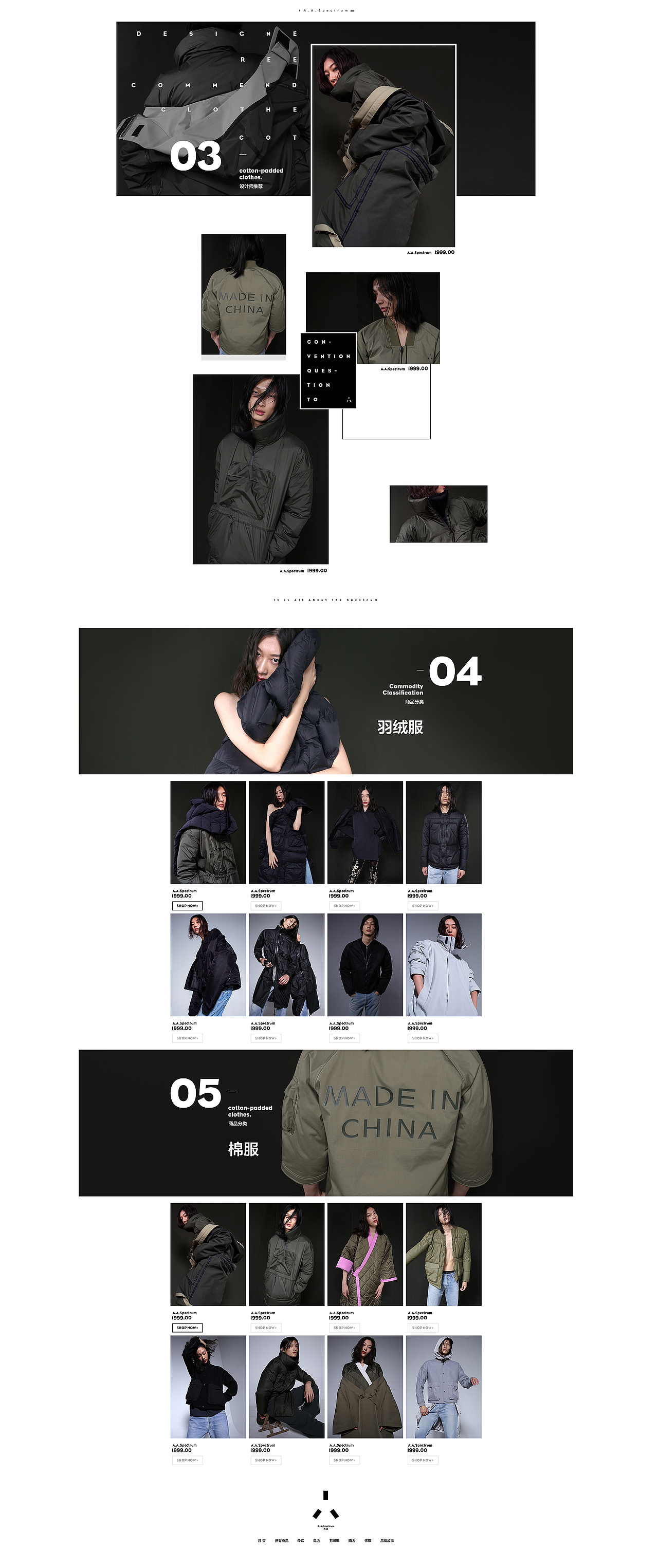 A.A.Spectrum & electronic website visual design