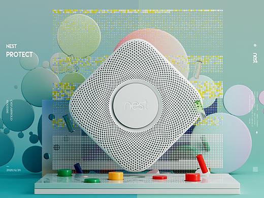 C4D拓扑 Nest Protect 