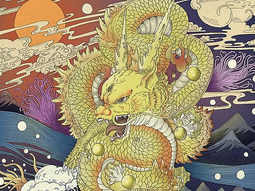 浮世绘——龙（个人主页-ZNTMzNzUxMTI=） - 创作习作 - 站酷设计师陆涛km原创素材 - 站酷ZCOOL