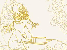 吉祥手信丨月饼品牌包装插画设计