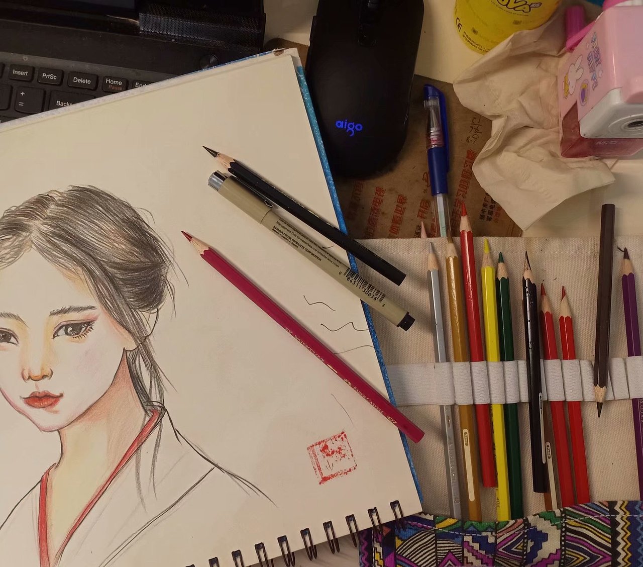 手绘古风女子（图ZMjI0MTk1NzA4） - 绘画 - 站酷设计师Z18959734原创素材 - 站酷ZCOOL