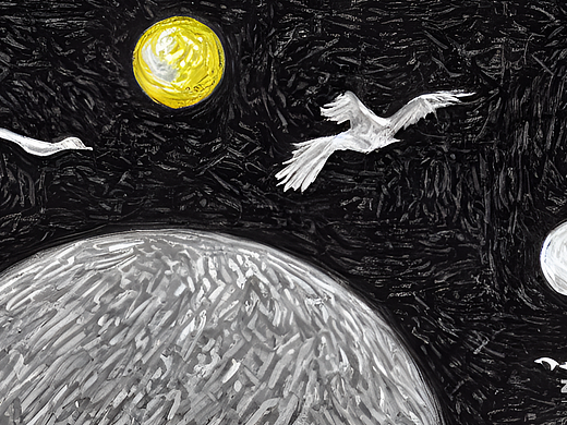 #AI创作实验室#太阳与月亮，黑与白，乌鸦和白鸽（个人主页-ZNjI3Njg0NjA=） - AI作品 - 站酷设计师在自烤的玉米原创素材 - 站酷ZCOOL