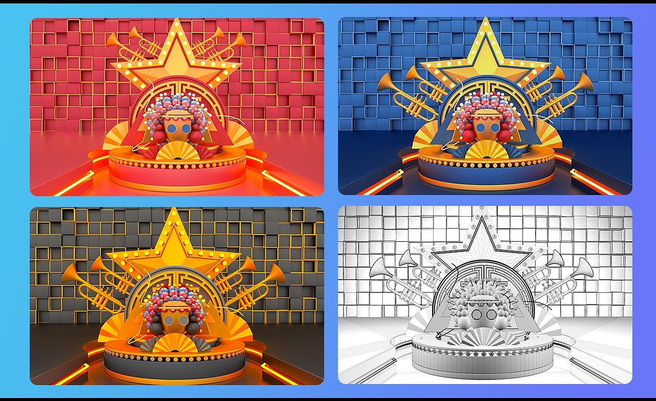 C4D作品集（图ZMTgwMjg0MjY4） - 其他平面 - 站酷设计师比酷比酷原创素材 - 站酷ZCOOL