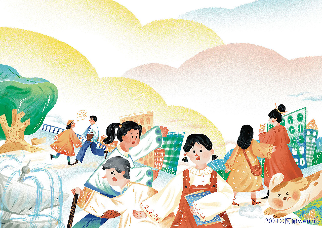儿童故事插画（图ZMjQ2NTk3MzY4） - 儿童插画 - 站酷设计师阿修wenzi原创素材 - 站酷ZCOOL