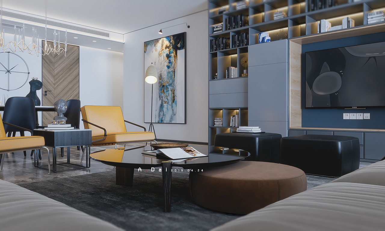 现代平层案例-A.Dai（图ZMTU1NjUxNDM2） - 家装设计 - 站酷设计师阿呆很咸原创素材 - 站酷ZCOOL